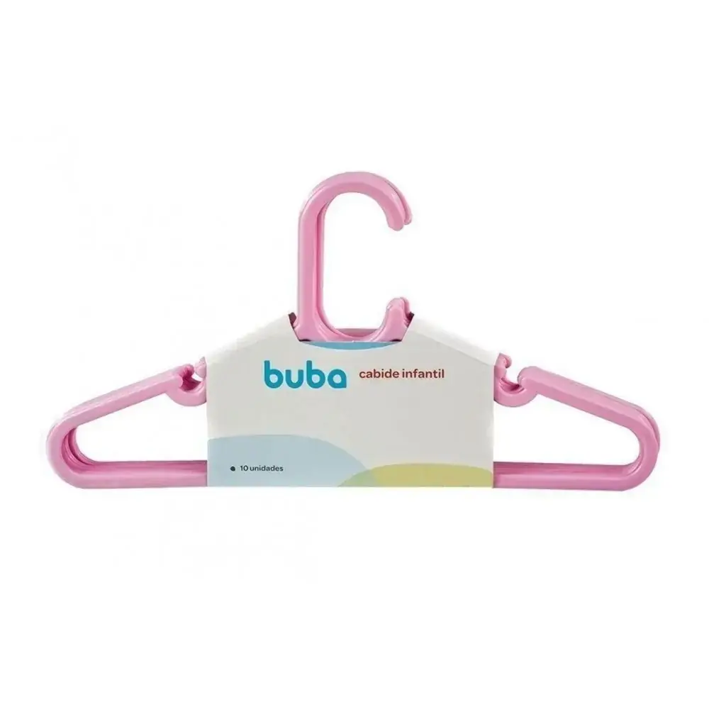 Cabide Infantil 10 Unid Rosa Buba