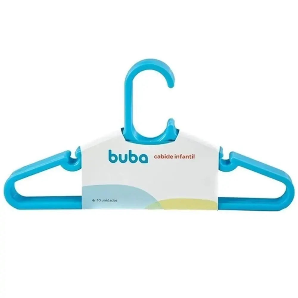 Cabide Infantil 10 Unid Azul Buba