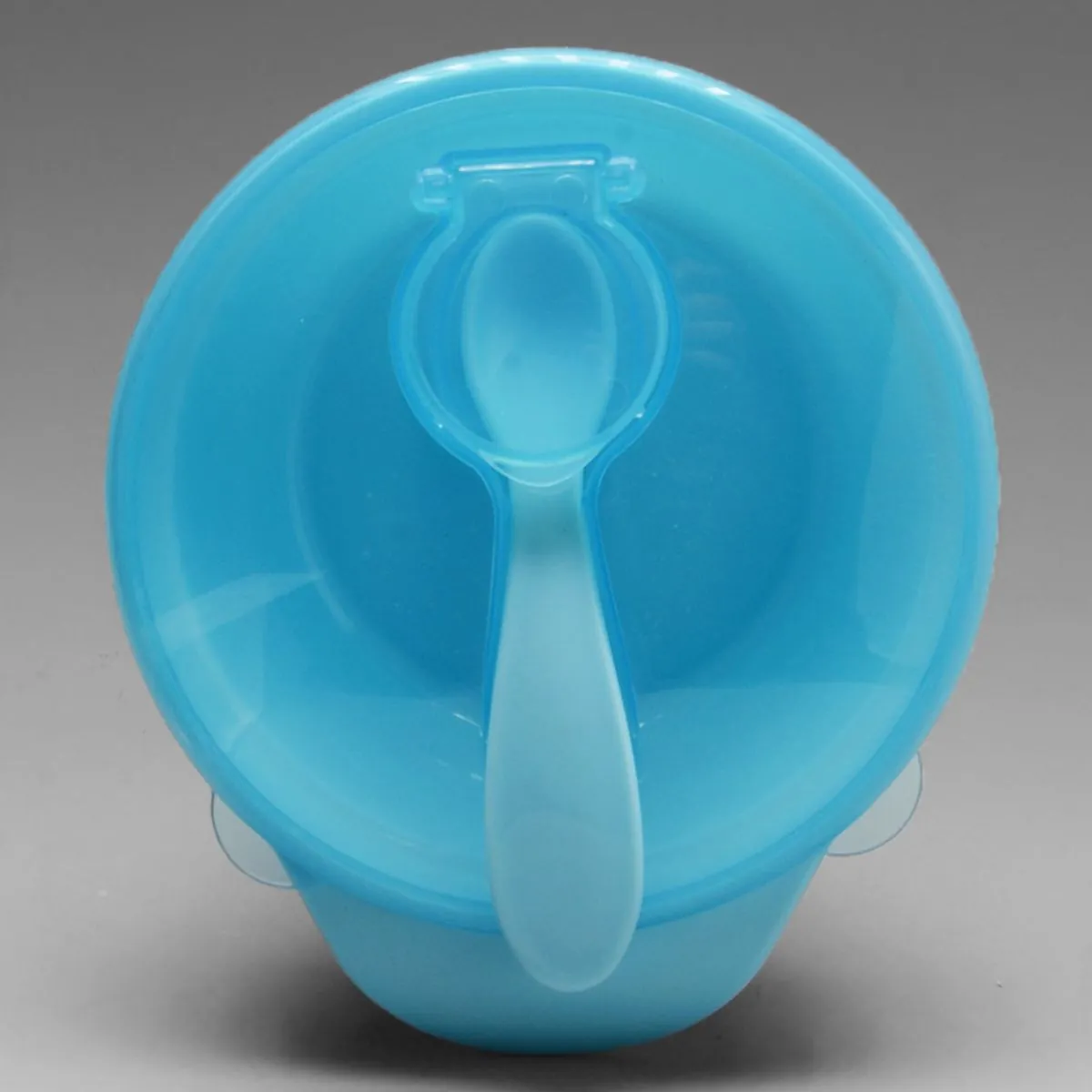 Prato Bowl com Tampa e Colher Buba Azul 12737