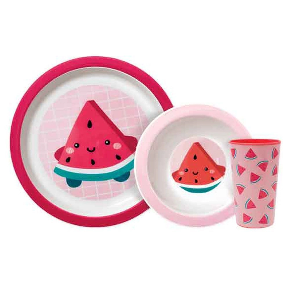 Conjunto De Refeição Frutti - Melancia - Buba
