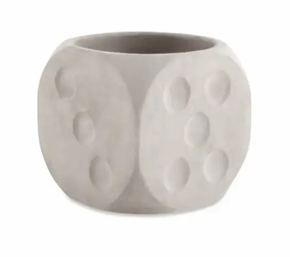Cachepot Dado Cimento 12821 Mart