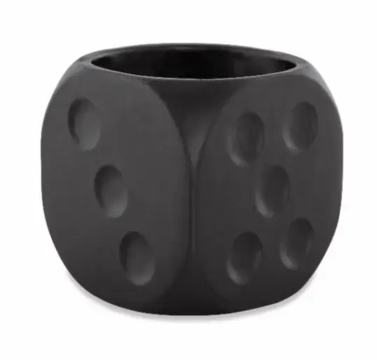 Vaso Mart Cimento Dado Preto Ref12824