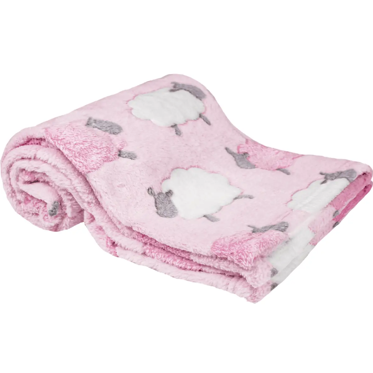 Cobertor Manta Para Bebê De Microfibra Ovelhinha Rosa Buba