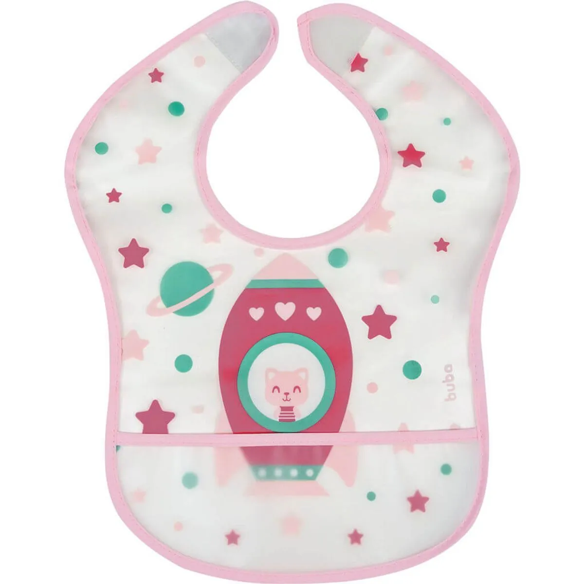 Babador Com Bolso Foguete Rosa - Buba