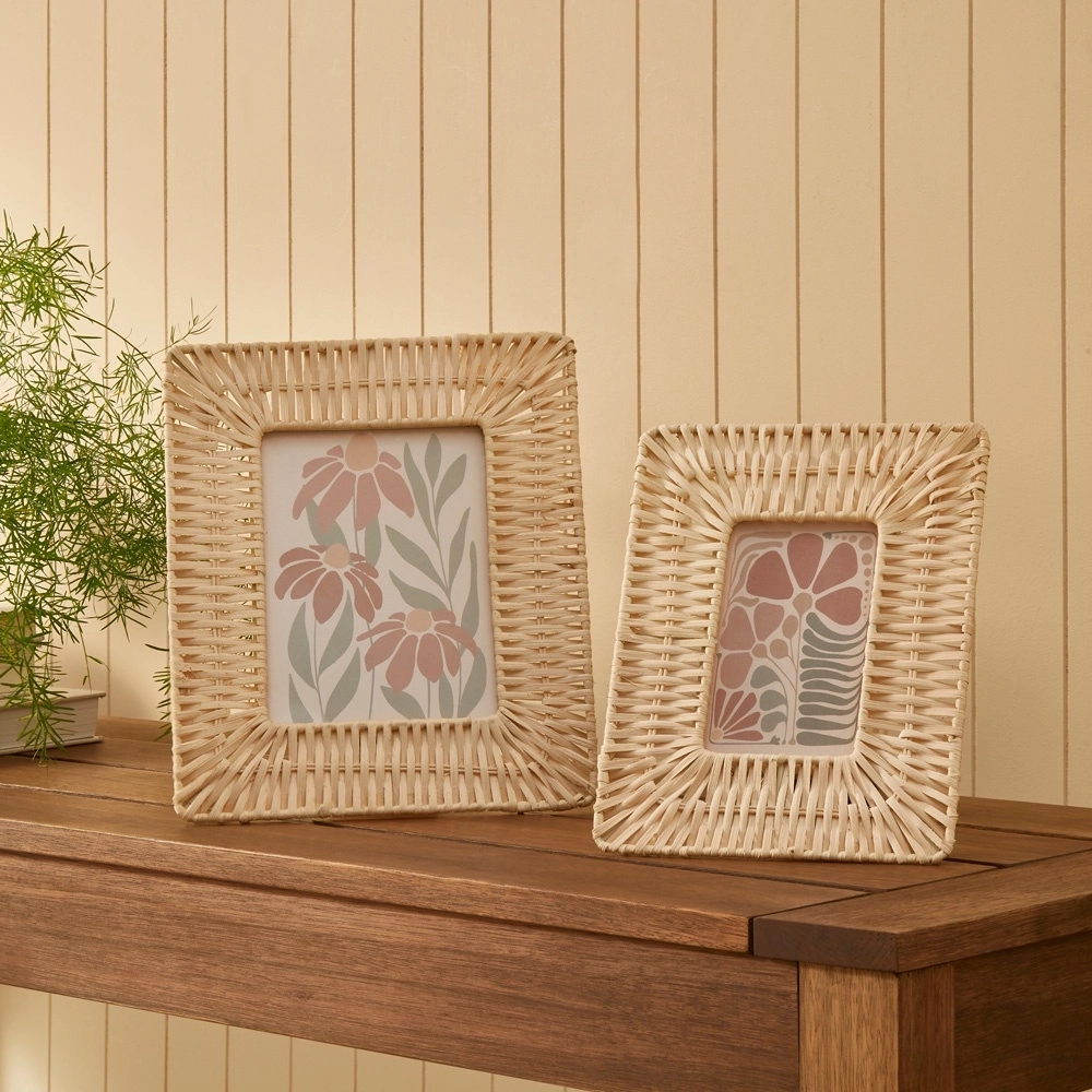 Porta Retrato Em Rattan 10x15 14761 Mart