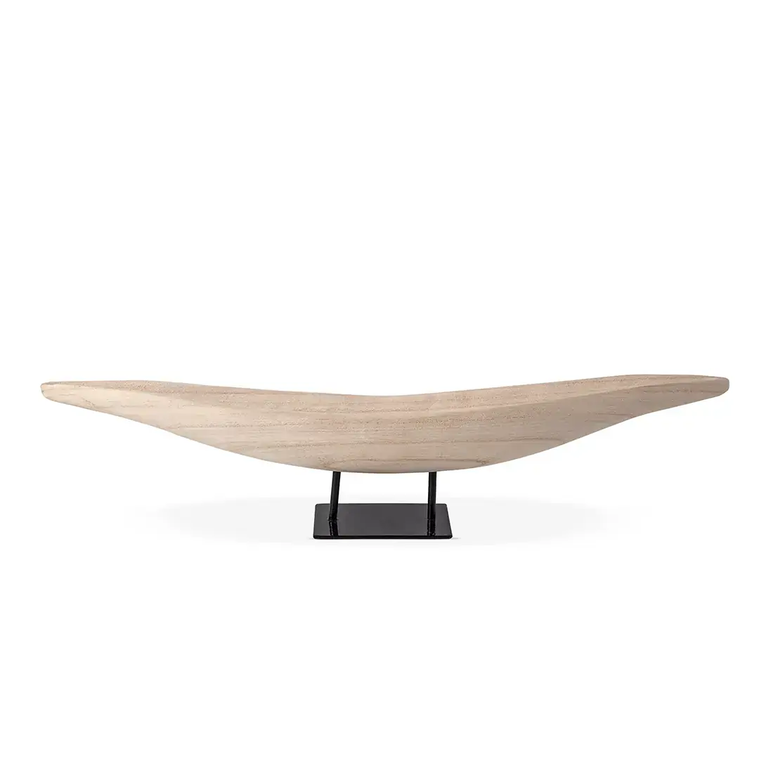 Escultura Madeira Base Metal 16417 Mart