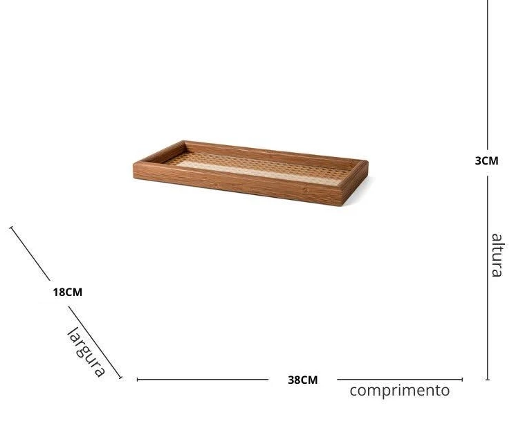 Bandeja Mdf Rattan 16752 Mart