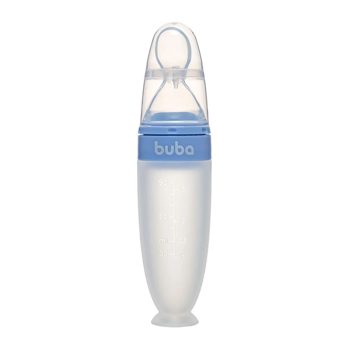 Colher Dosadora para Papinha em Silicone com Ventosa Azul - Buba
