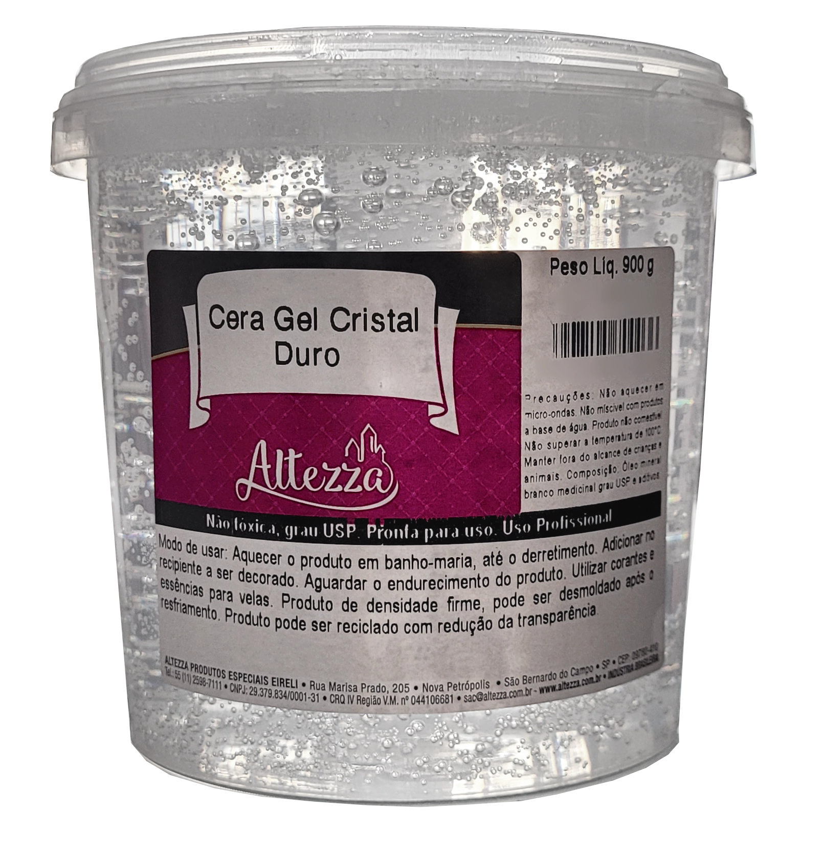 Parafina Gel Cristal Dura Kit 1 Altezza 900gr = 1,10 Litros