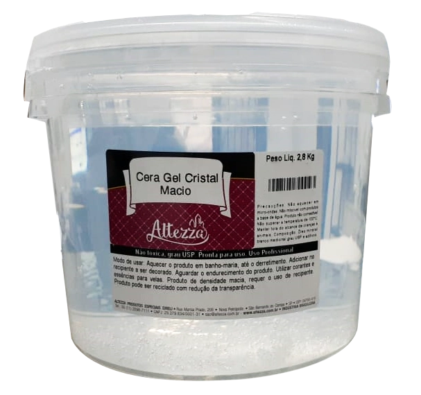 Parafina Cera Gel Macia 3,2 Lt - Velas Em Gel Balde C/ 2,8kg