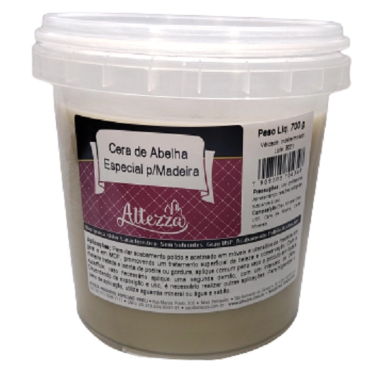 Cera De Abelha 700 Grs Atóxica Para Madeira Pronta Para Uso Indicada P/ Tábua De Carne