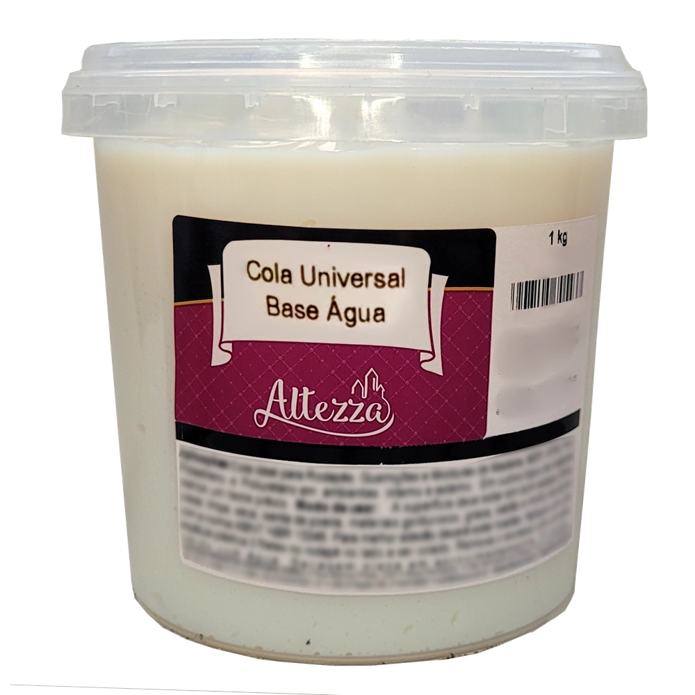 Cola Universal 1 Kg Para Couro, Cortiça, Gesso, Renda, Acrílicos, Pastilhas, Mdf, Tecido, Vidro, Pedras E Mais