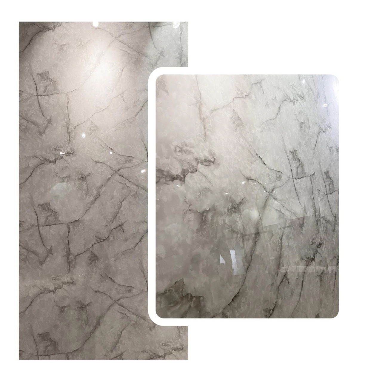 Revestimento Flexível Placa Mármore Várias Cores 1.22x2.44m - Cinza