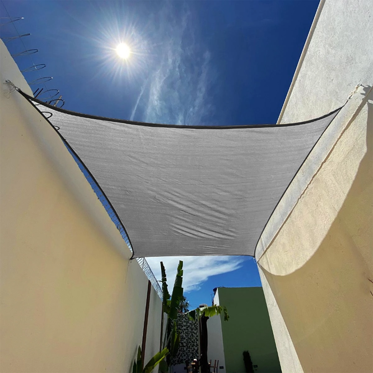 Tela Toldo 3x3 Sombreamento Sun Shade Noronha Uv - Cinza - Cor