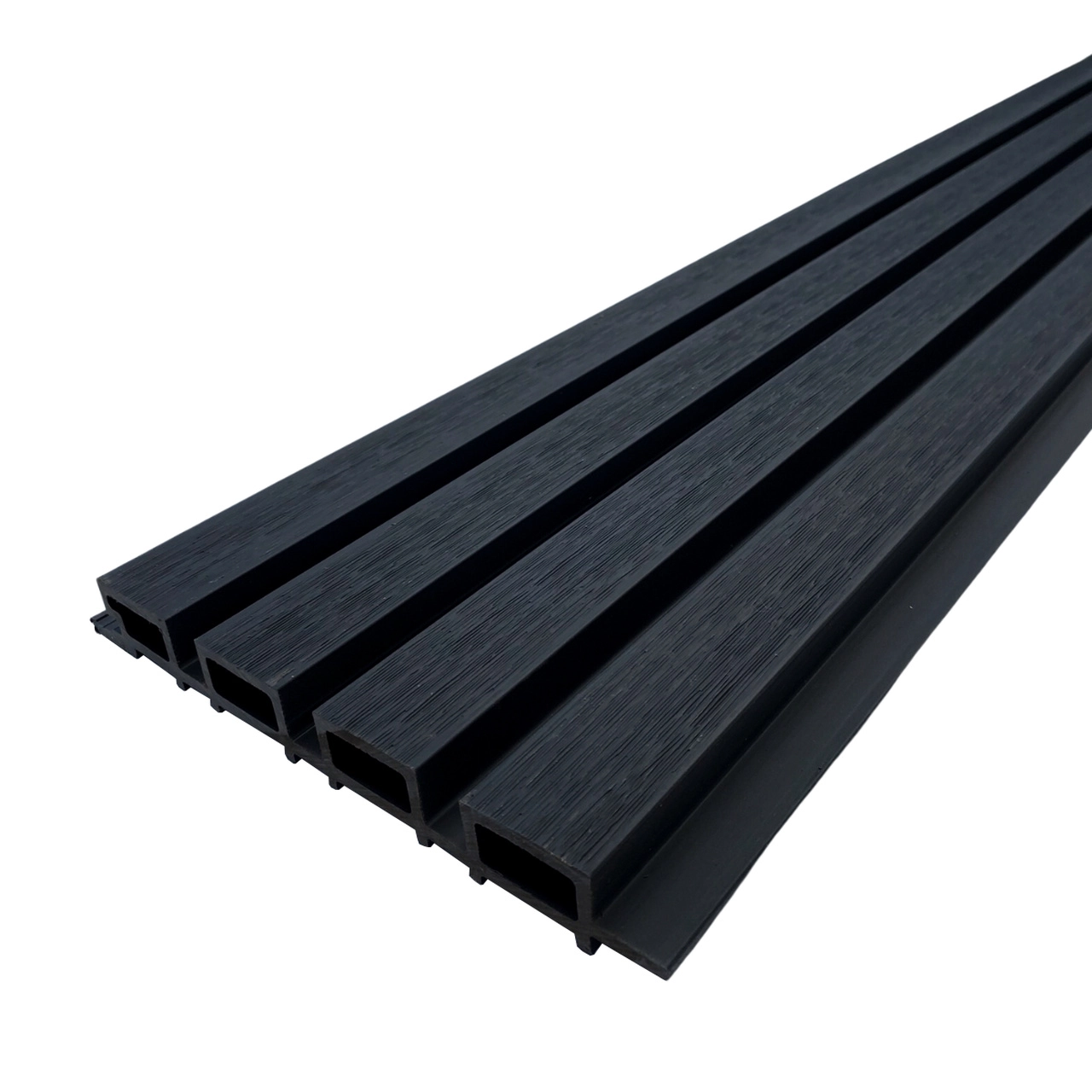 Painel Ripado Wpc Externo Varias Cores 2 90m X 20cm (0 58m²) - Preto
