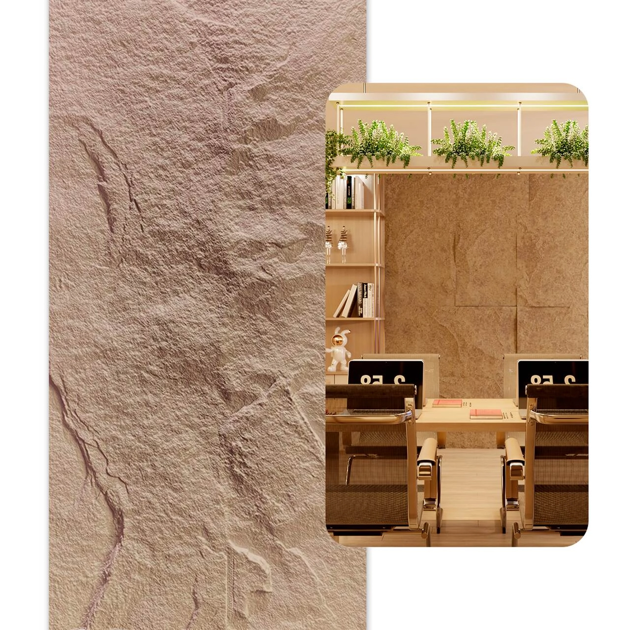 Rocha Leve Revestimento Pedra 3d Cor Cinza 1.20m X 0 60m