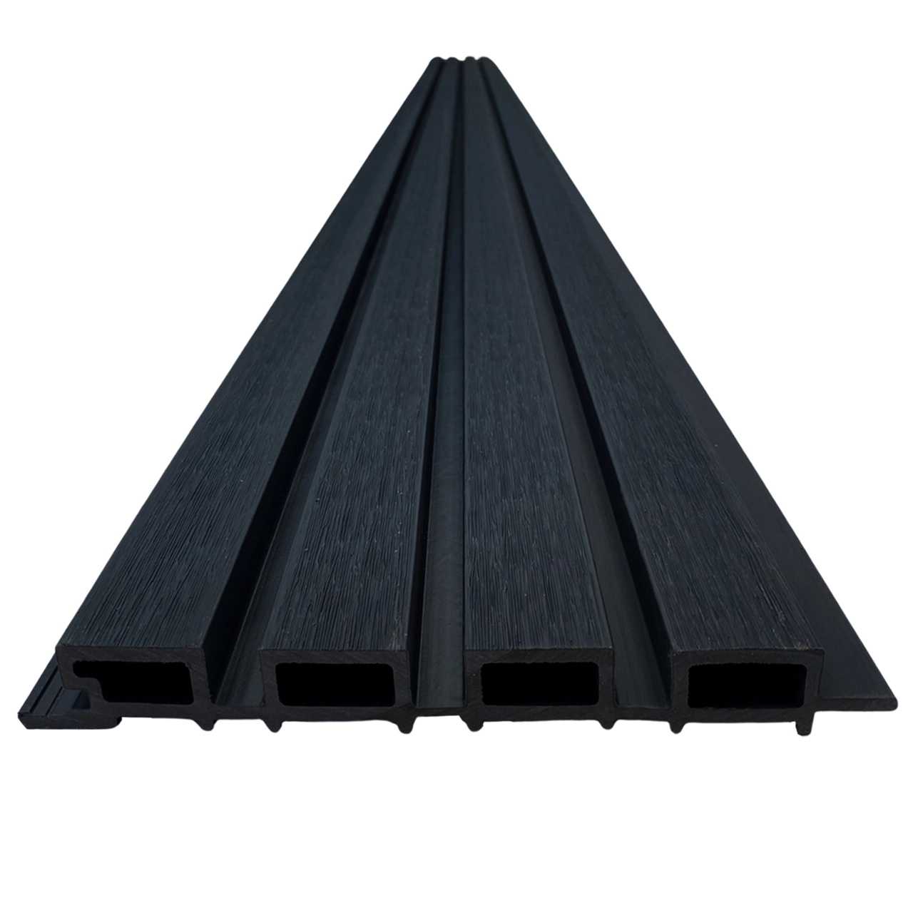 Painel Ripado Wpc Externo Varias Cores Kit 5 Un - 2 90m X 20cm (0 58m²) - Preto