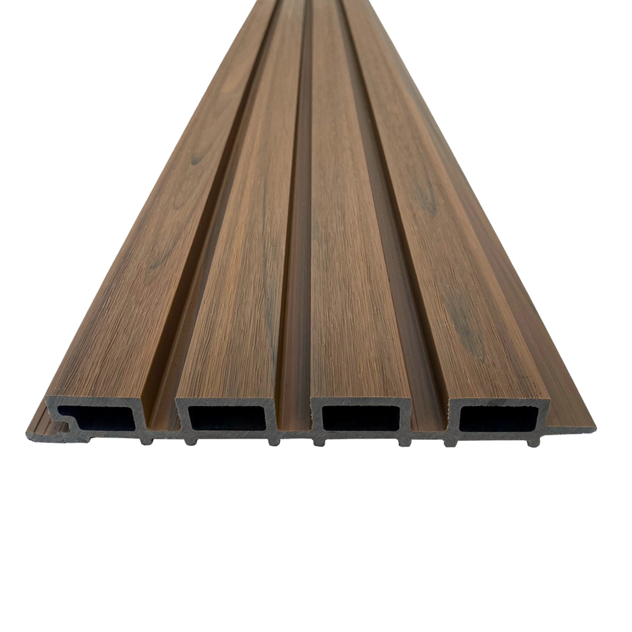 Painel Ripado Wpc Externo Varias Cores Kit 5 Un - 2 90m X 20cm (0 58m²) - Teca