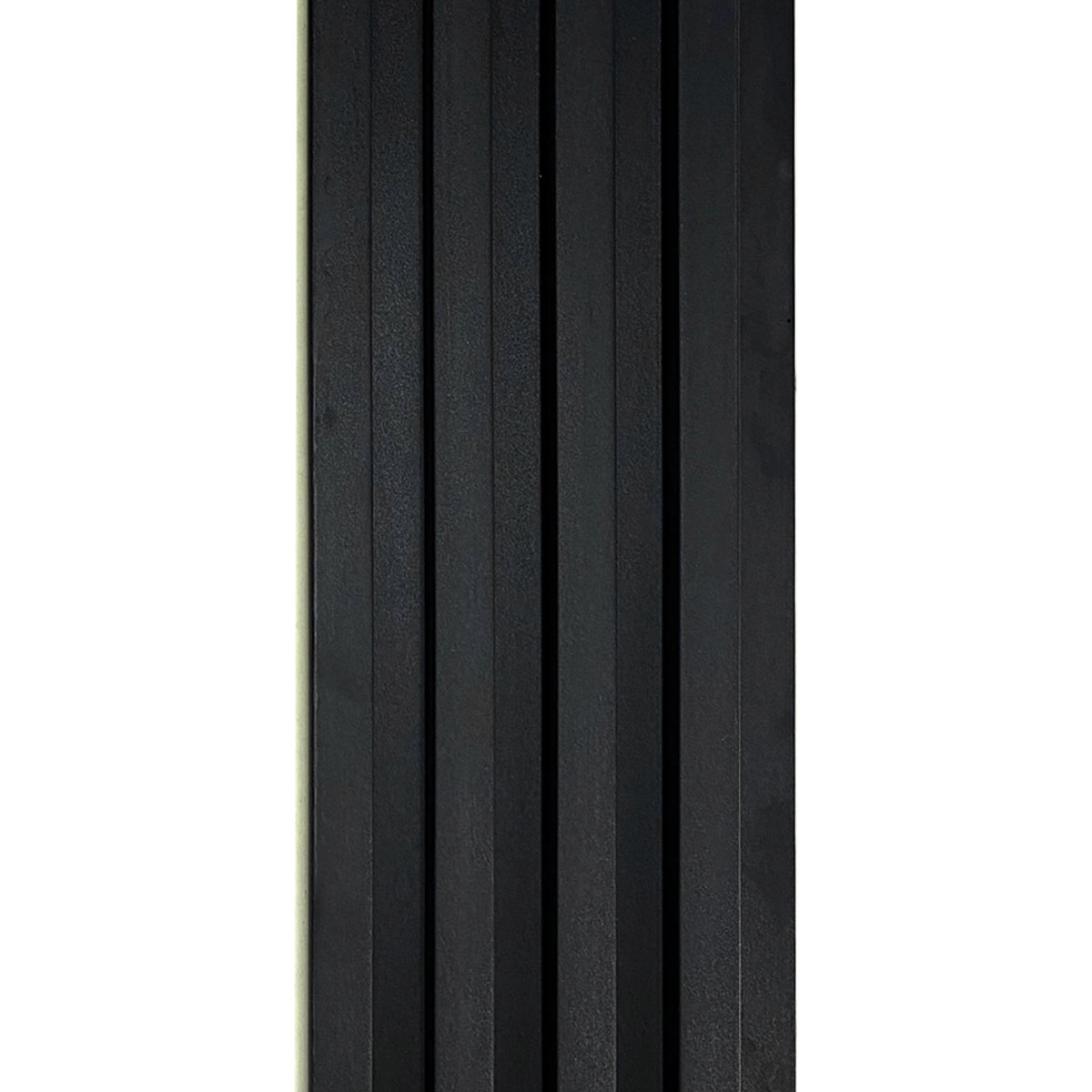 Painel Ripado Wpc Interno Wave Várias Cores - Kit 5 Un - 2 90m X 14cm (0 406m²) - Preto