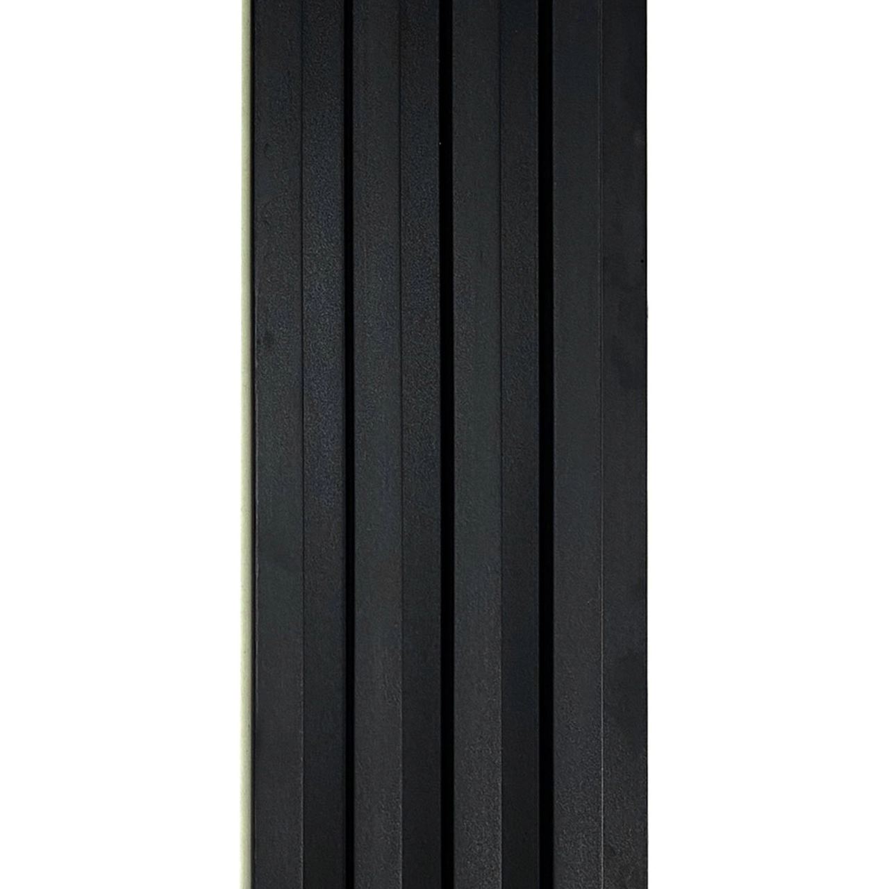 Painel Ripado Wpc Interno Wave Cor: Preto  Kit 5 Un - 2 90m X 14cm  0 43m²