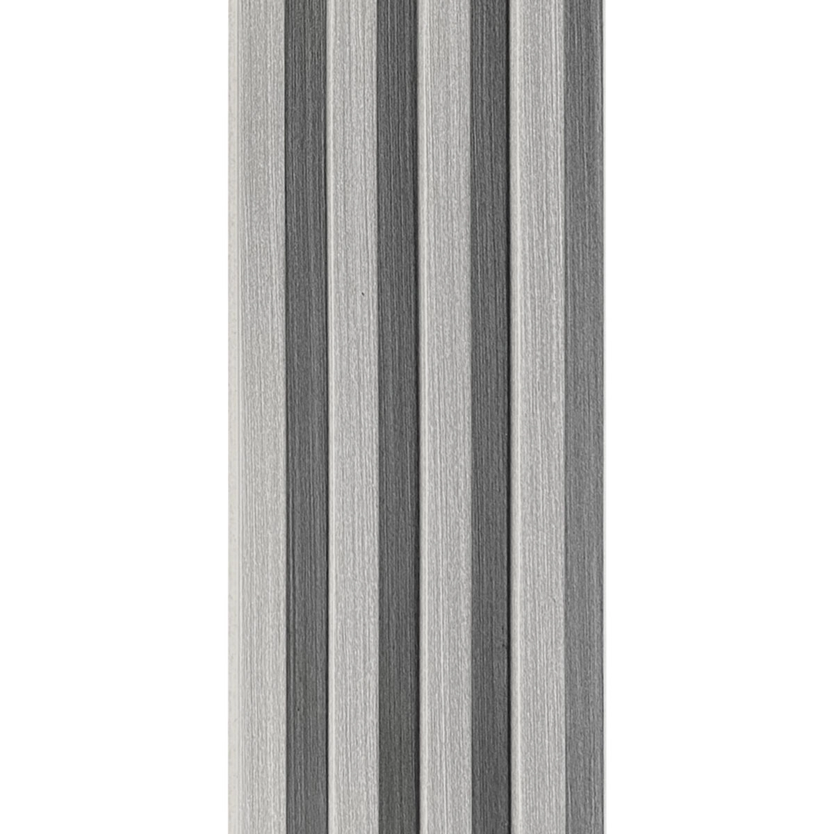 Painel Ripado Wpc Interno Wave Várias Cores - Kit 5 Un - 2 90m X 14cm (0 406m²) - Cinza Medio