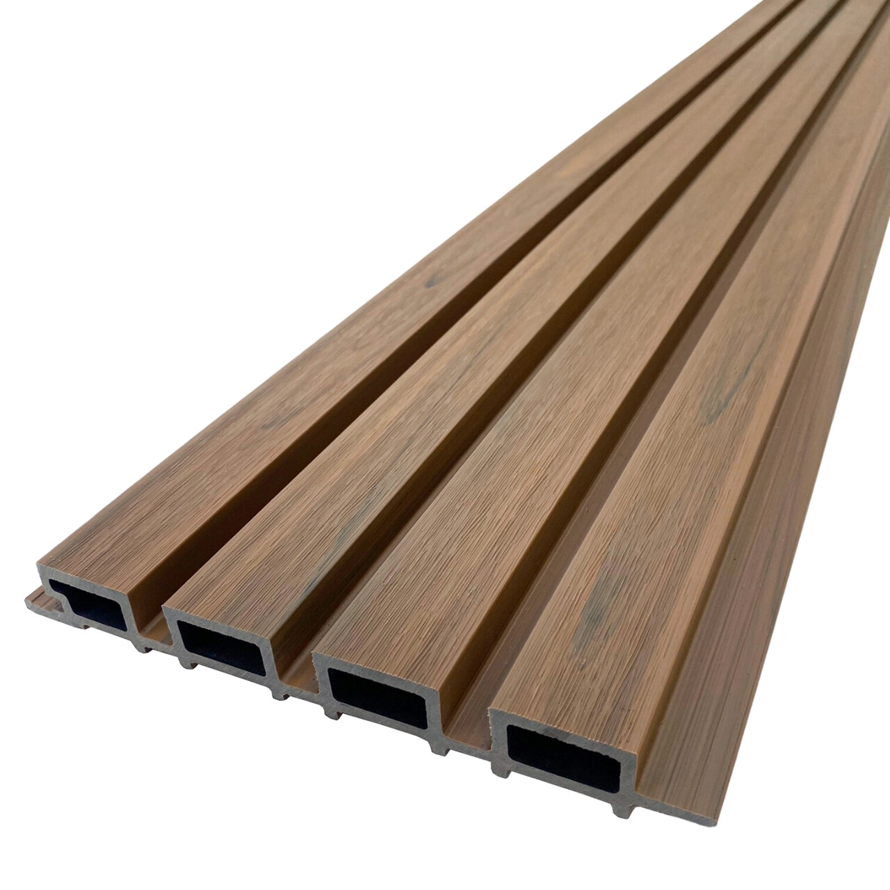 Painel Ripado Wpc Externo Cor Teca 2 90m X 20cm (0 58m²)