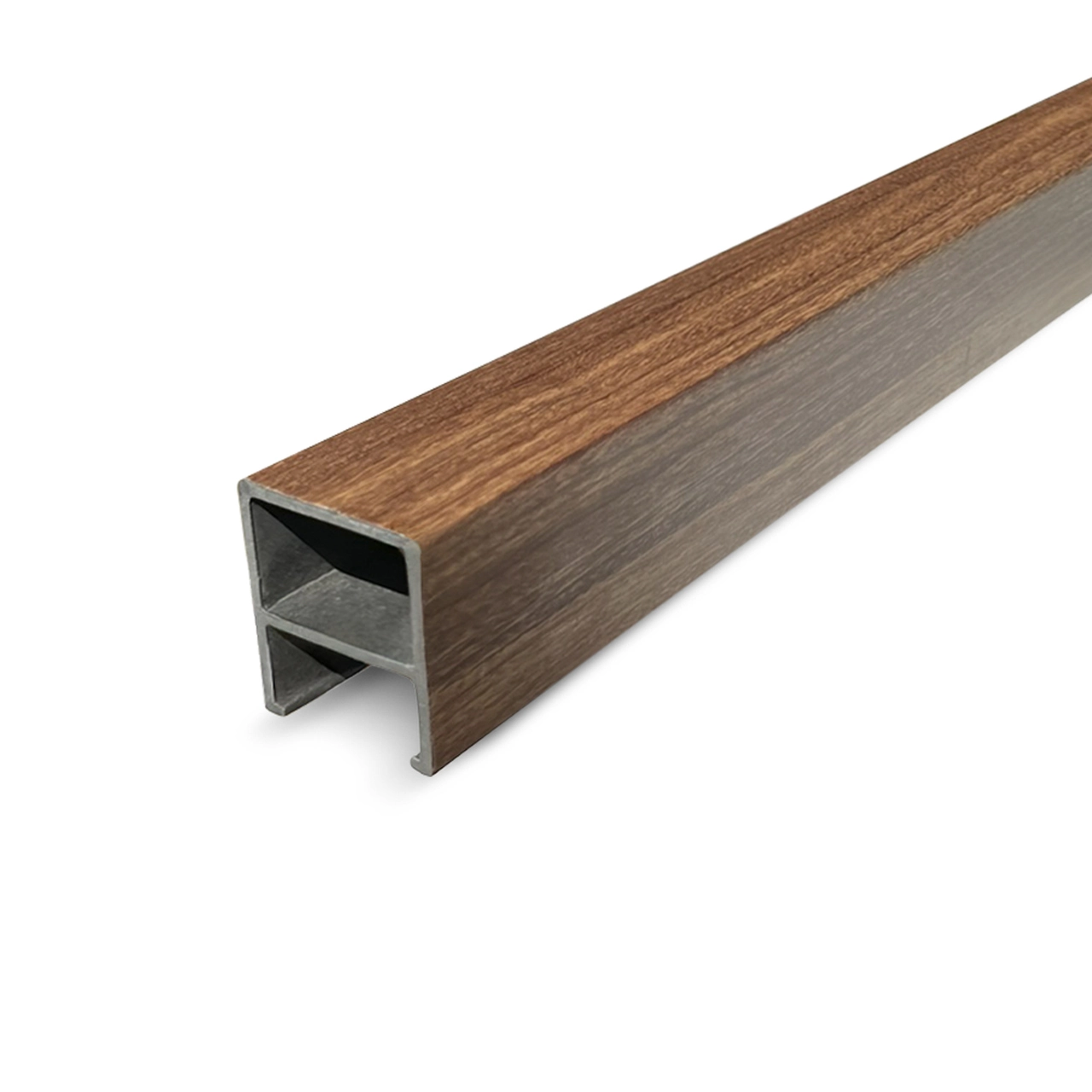Brise Ripa Em Wpc P/ Teto Interno Cor Nogueira 290x5x6cm