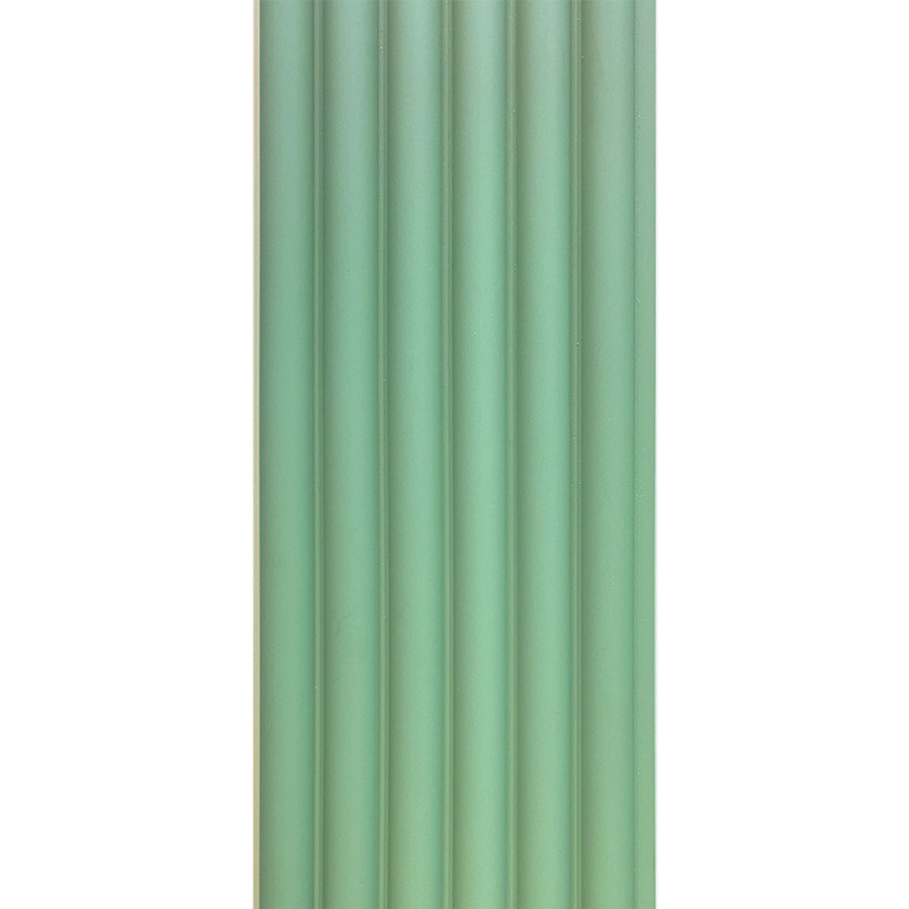 Painel Ripado Cor: Verde Chá De Uso Interno Em Wpc Moon 2 90m X 14cm (0 406m²)
