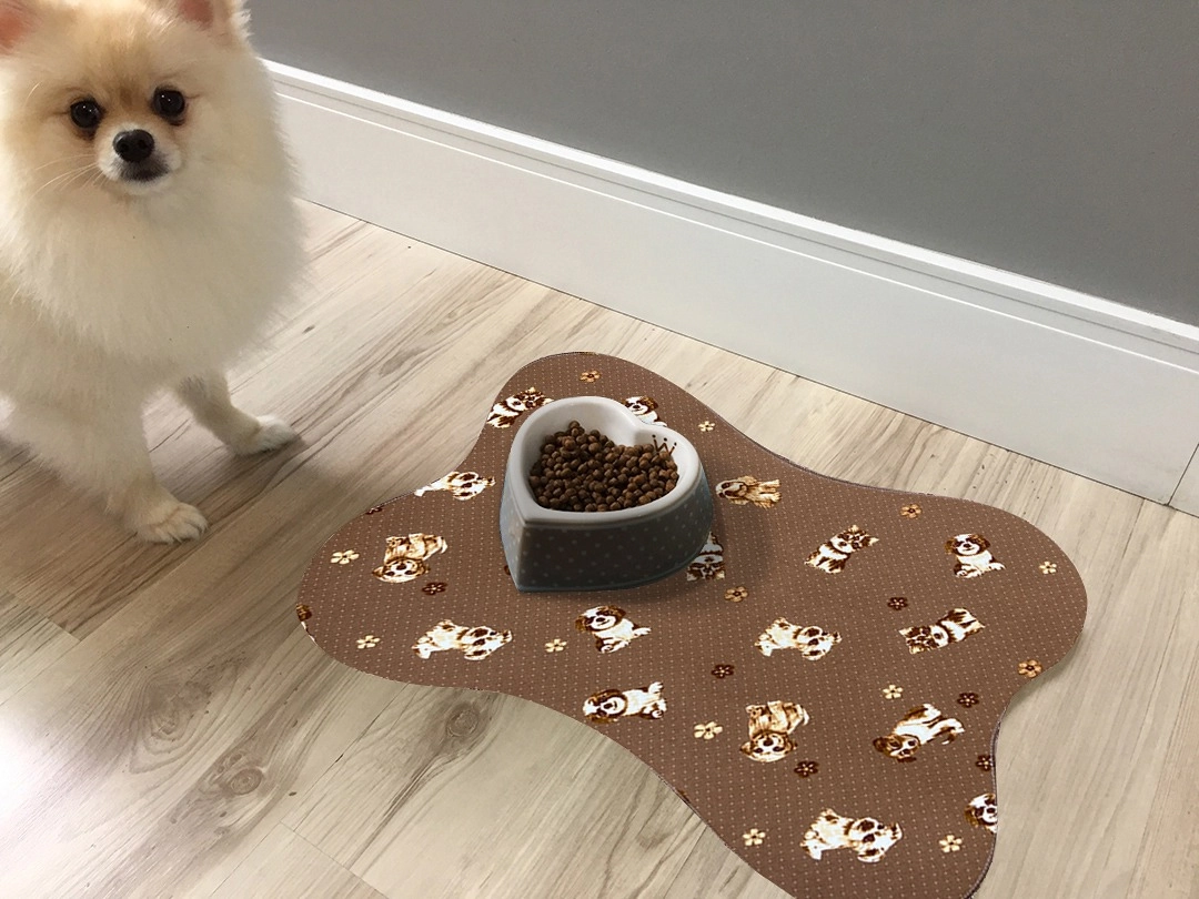Tapete Tecil Osso Dog Marrom 38x56cm 7267 21720 Junior