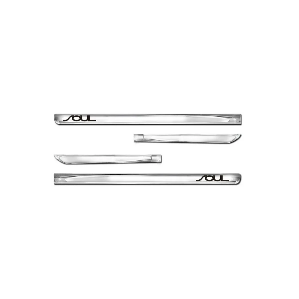 Friso Lateral KIA MOTORS SOUL Cromado com Nome 4 Peças - SHEK PARTS 17177