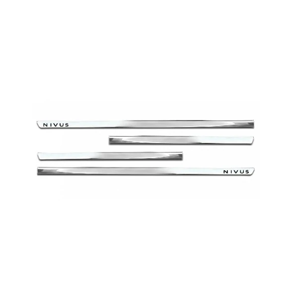 Jogo de Friso Lateral VOLKSWAGEN NIVUS Slim Cromado com Nome 4 Peças - SHEK PARTS 17356