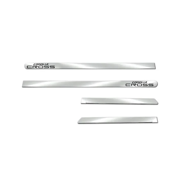Jogo de Friso Lateral TOYOTA COROLLA CROSS Cromado com Nome 4 Peças - SHEK PARTS 17367