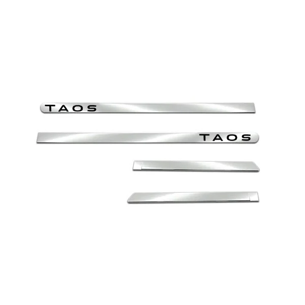 Jogo de Friso Lateral VOLKSWAGEN TAOS Cromado com Nome - SHEK PARTS 17371