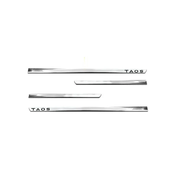 Jogo de Friso Lateral VOLKSWAGEN TAOS Cromado com Nome - SHEK PARTS 17372