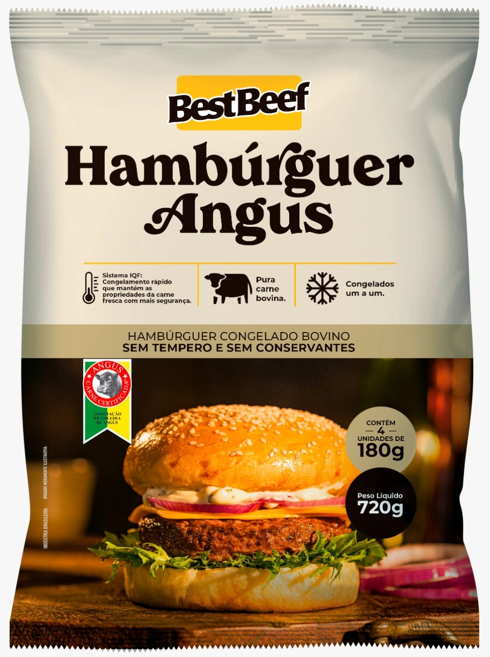 Hamburguer Best Beef 720g Angus Bovino