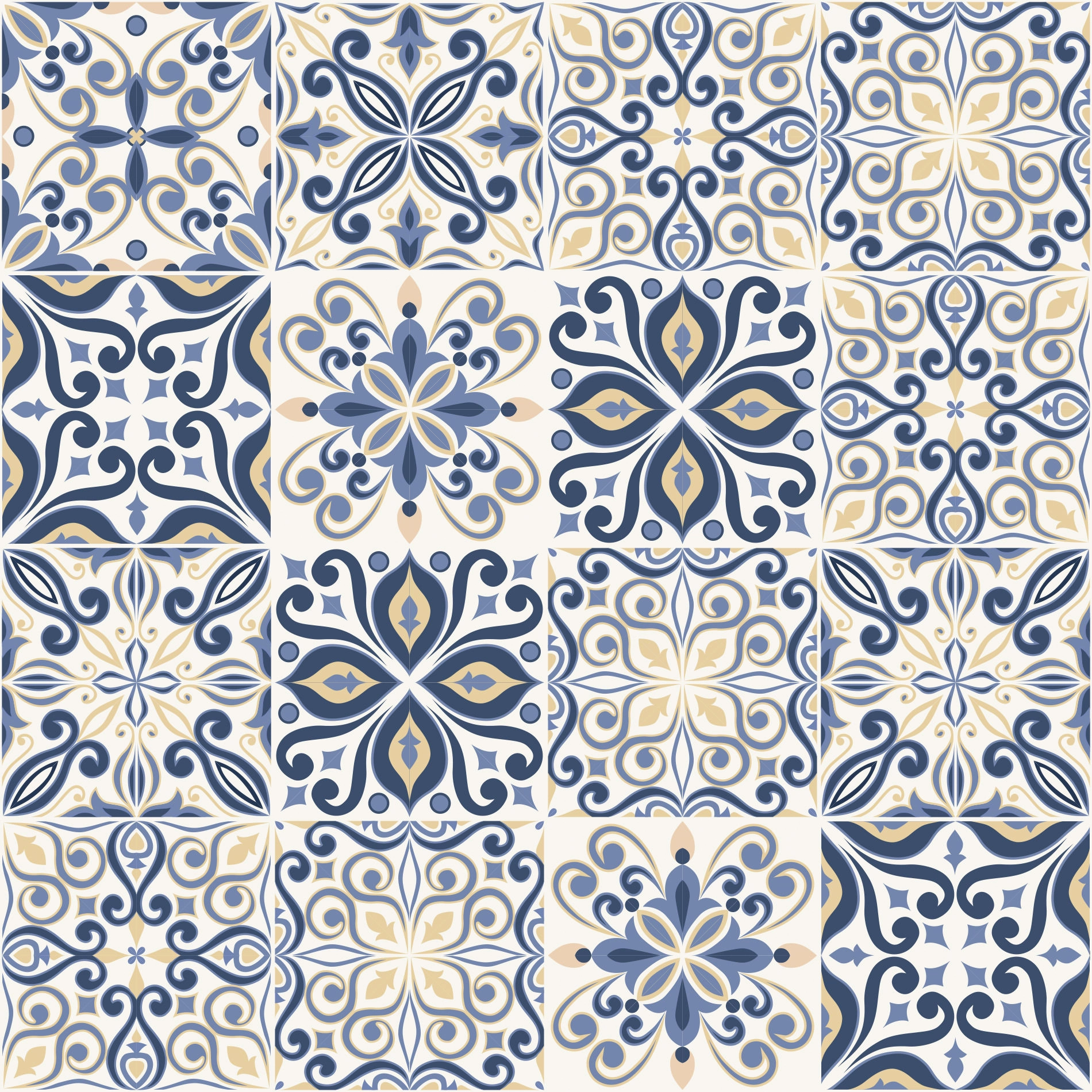 Adesivo de Azulejo para Cozinha Azul Real 10x10 cm 100un