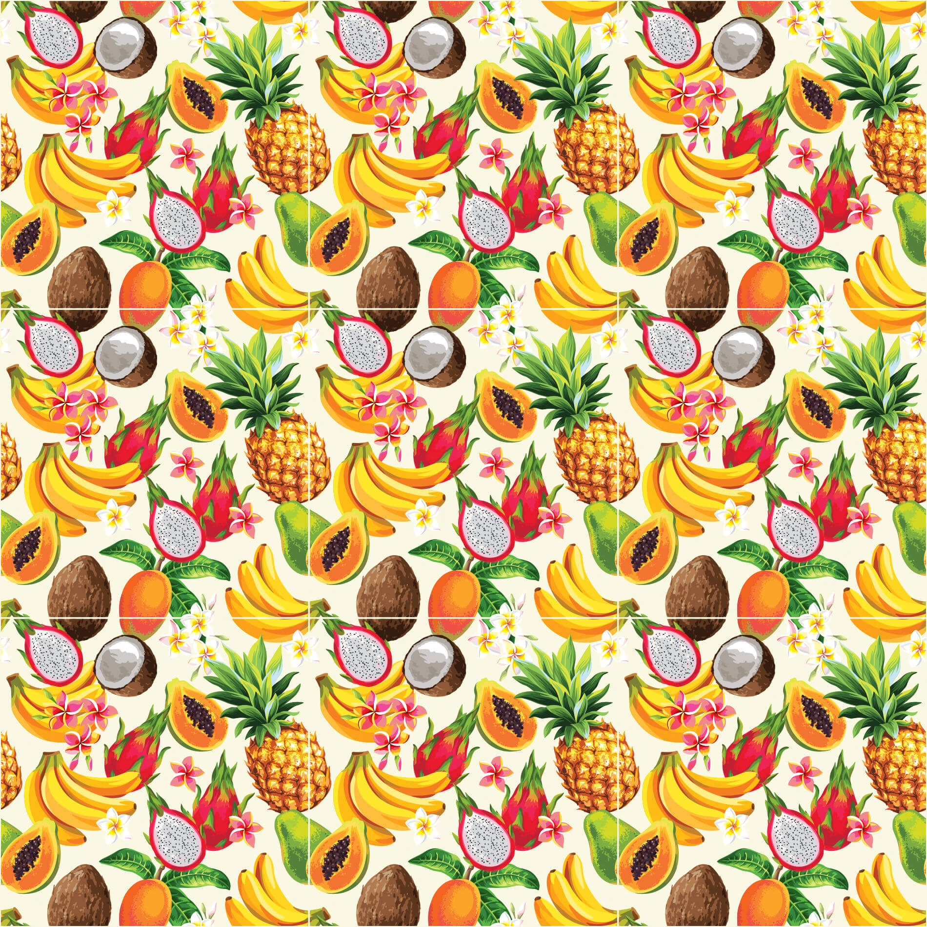 Adesivo de Azulejo Colorido Tropical 15x15 cm com 36un