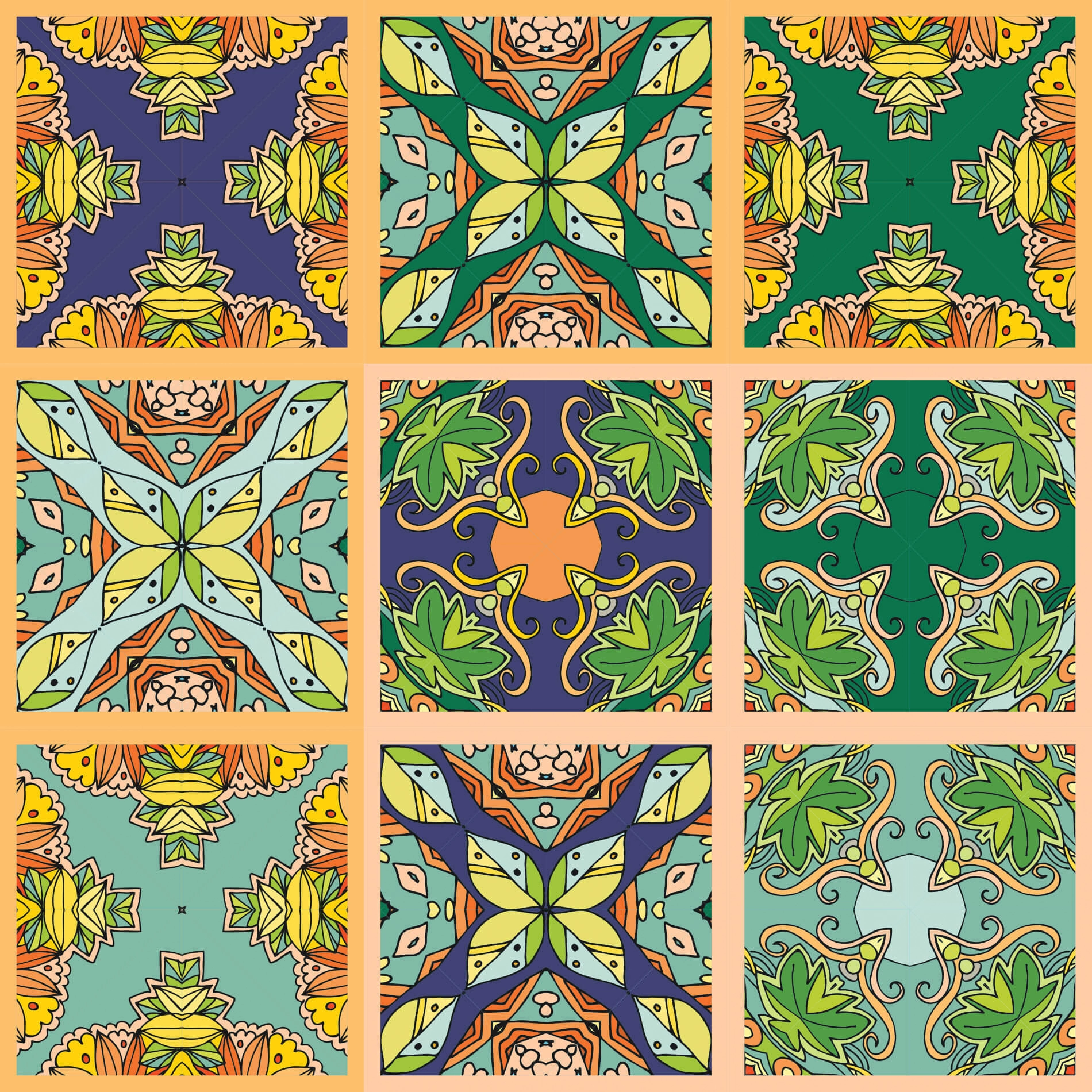 Adesivo de Azulejo Outono 10x10 cm com 50un