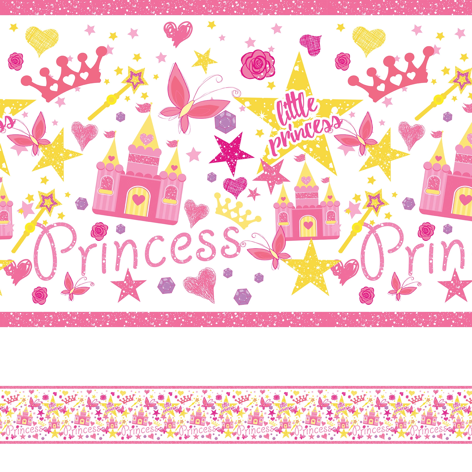 Faixa de Parede Princesa para Quarto de Meninas 3mx15cm