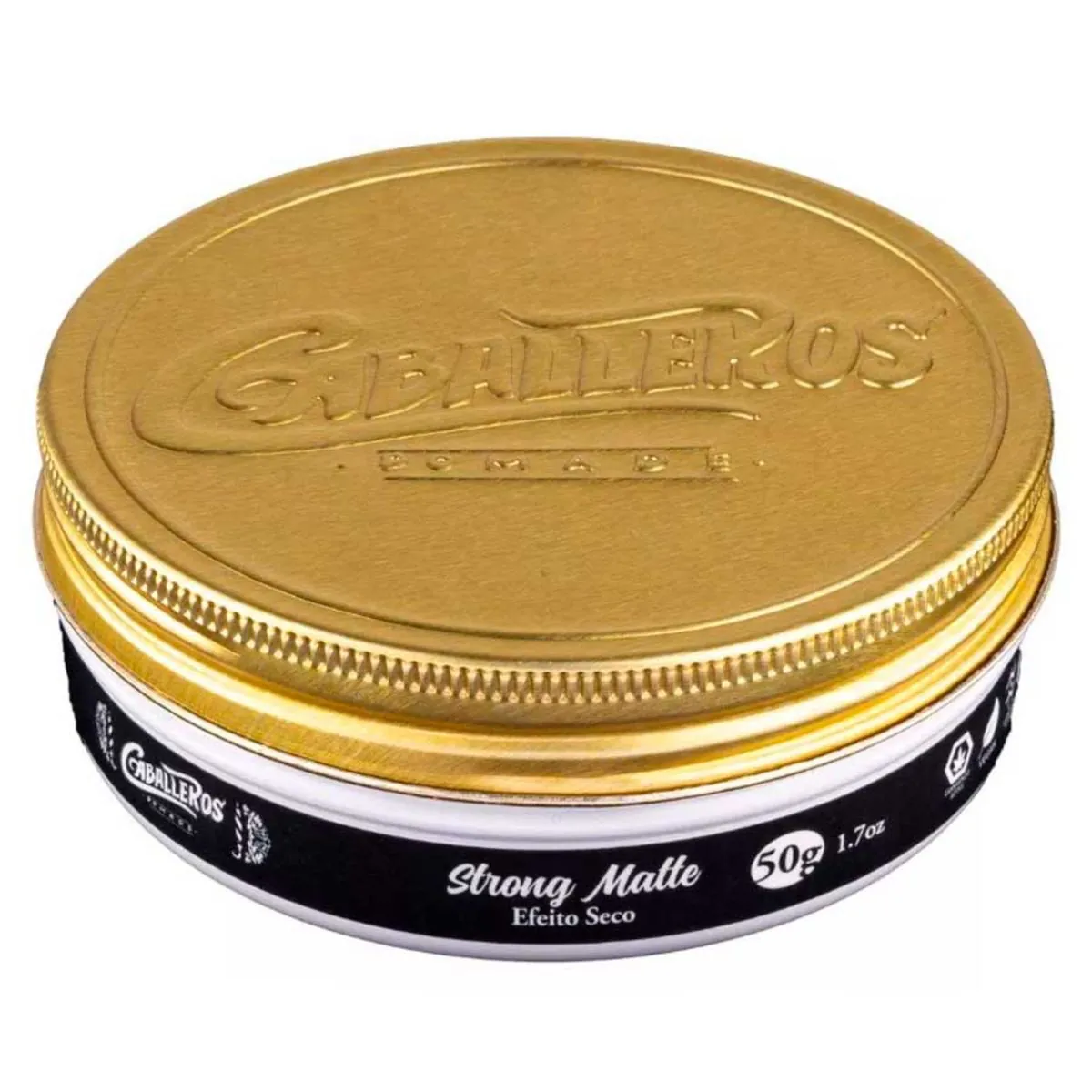Pomada Strong Matte Pocket - Efeito Seco Alta Fixação 50g Caballeros