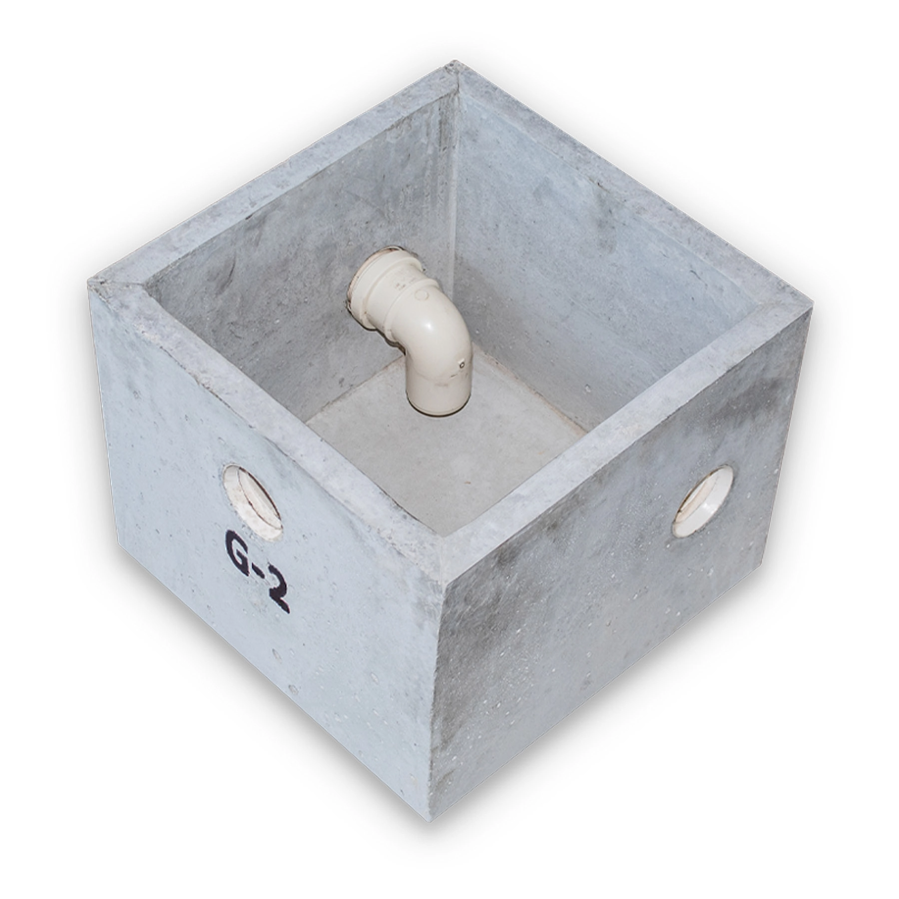 Caixa de Gordura Concreto 23,4L 50mm Pré Moldada Sem Tampa G2 Concrebox
