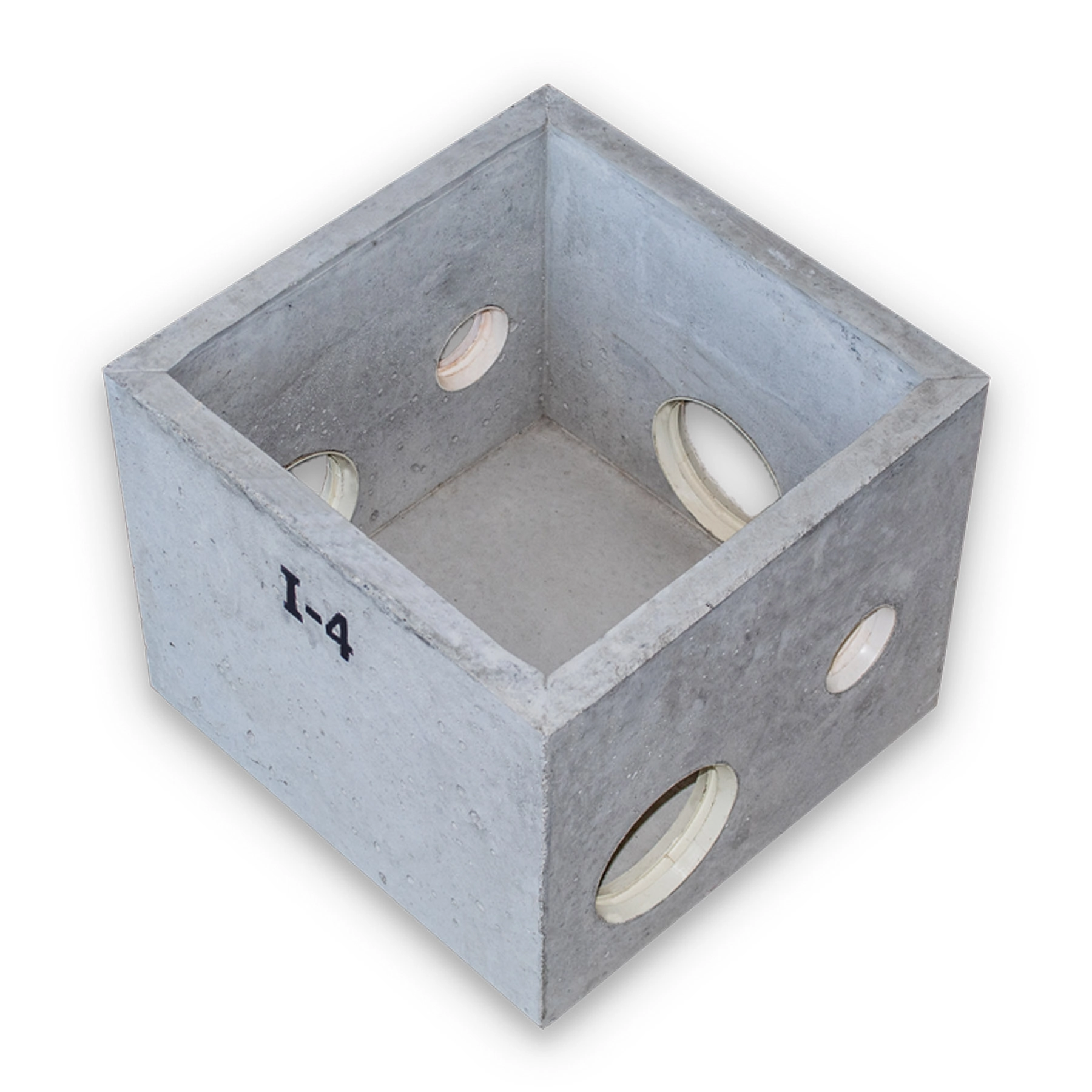 Caixa de Inspeção Concreto 23,4L 100mm Pré Moldada Sem Tampa I4 Concrebox