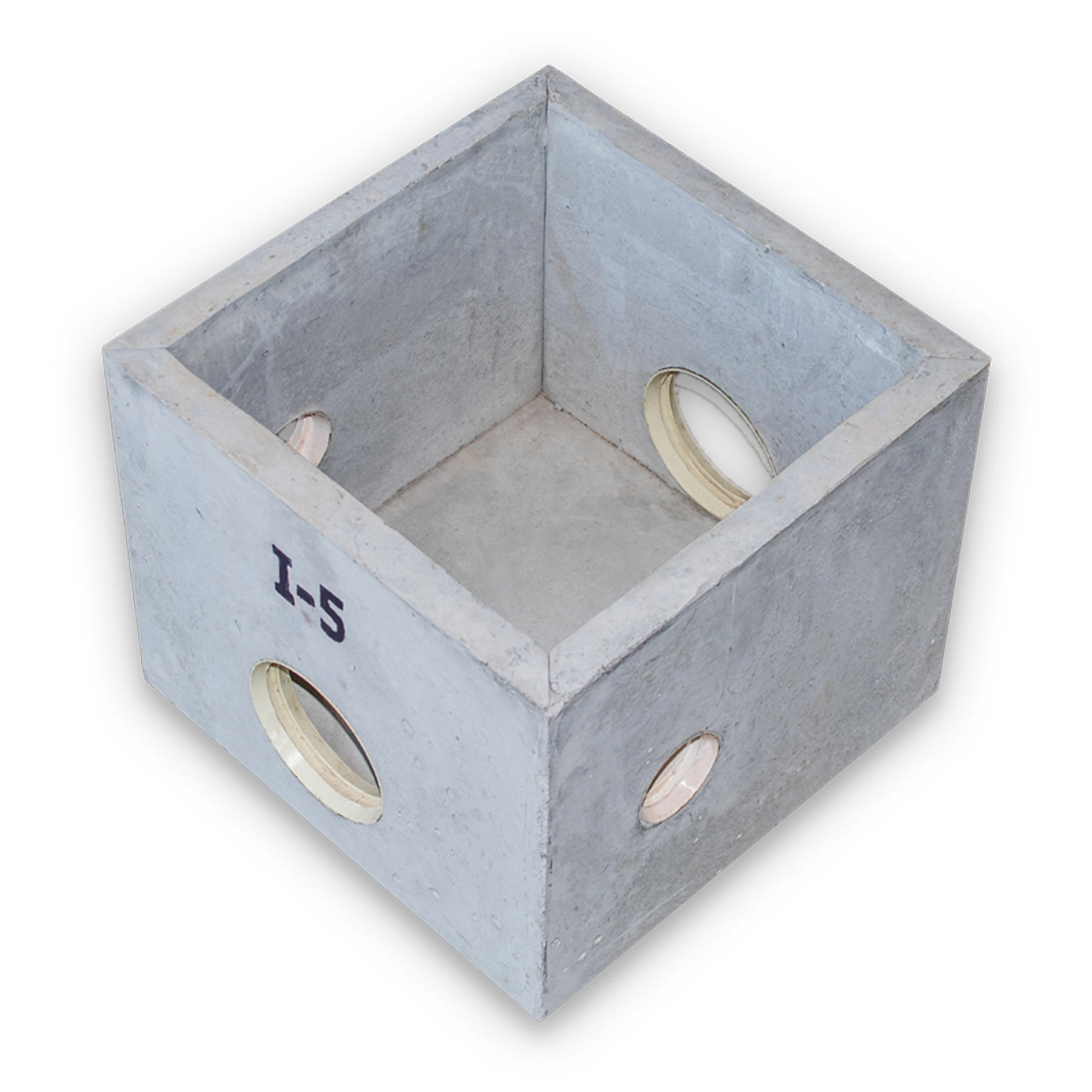 Caixa de Inspeção Concreto 23,4L 100mm Pré Moldada Sem Tampa I5 Concrebox