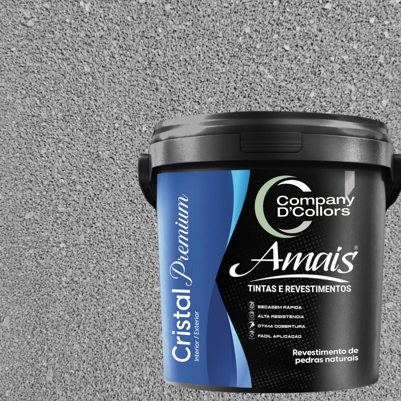 Revestimento Premium Pedras Naturais - Nanquim 23kg Cristal Amais