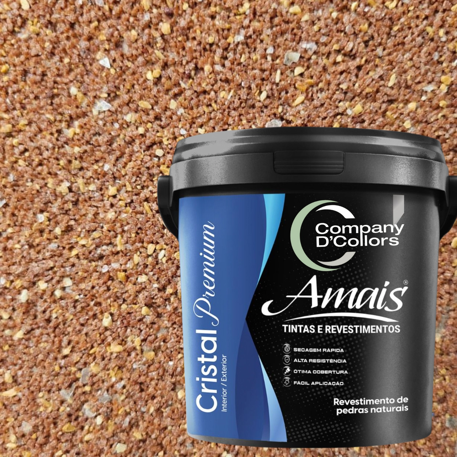 Revestimento Premium Pedras Naturais - Marrocos Red 23kg Cristal Amais