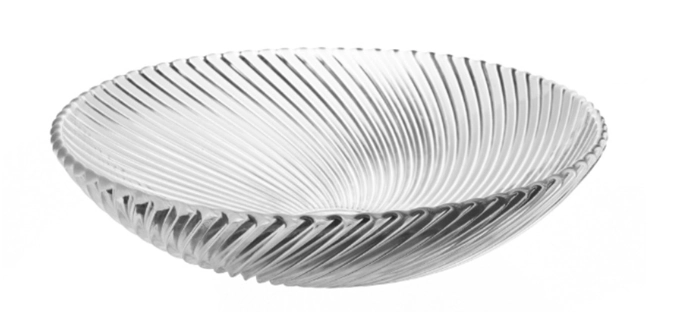 Centro Mesa Vidro Wave 27.5x27.5x7cm 220317 Lyor
