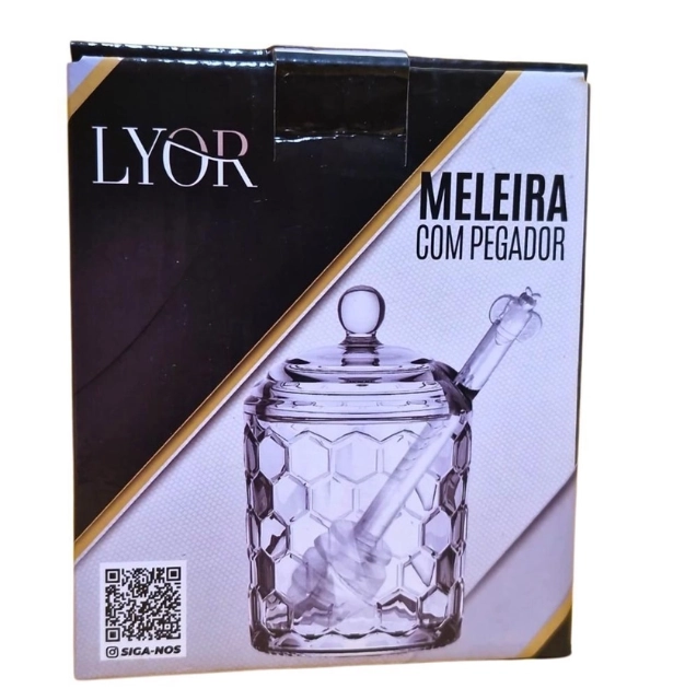 Meleira Vidro Pegador Favo 270ml 220458 Lyor