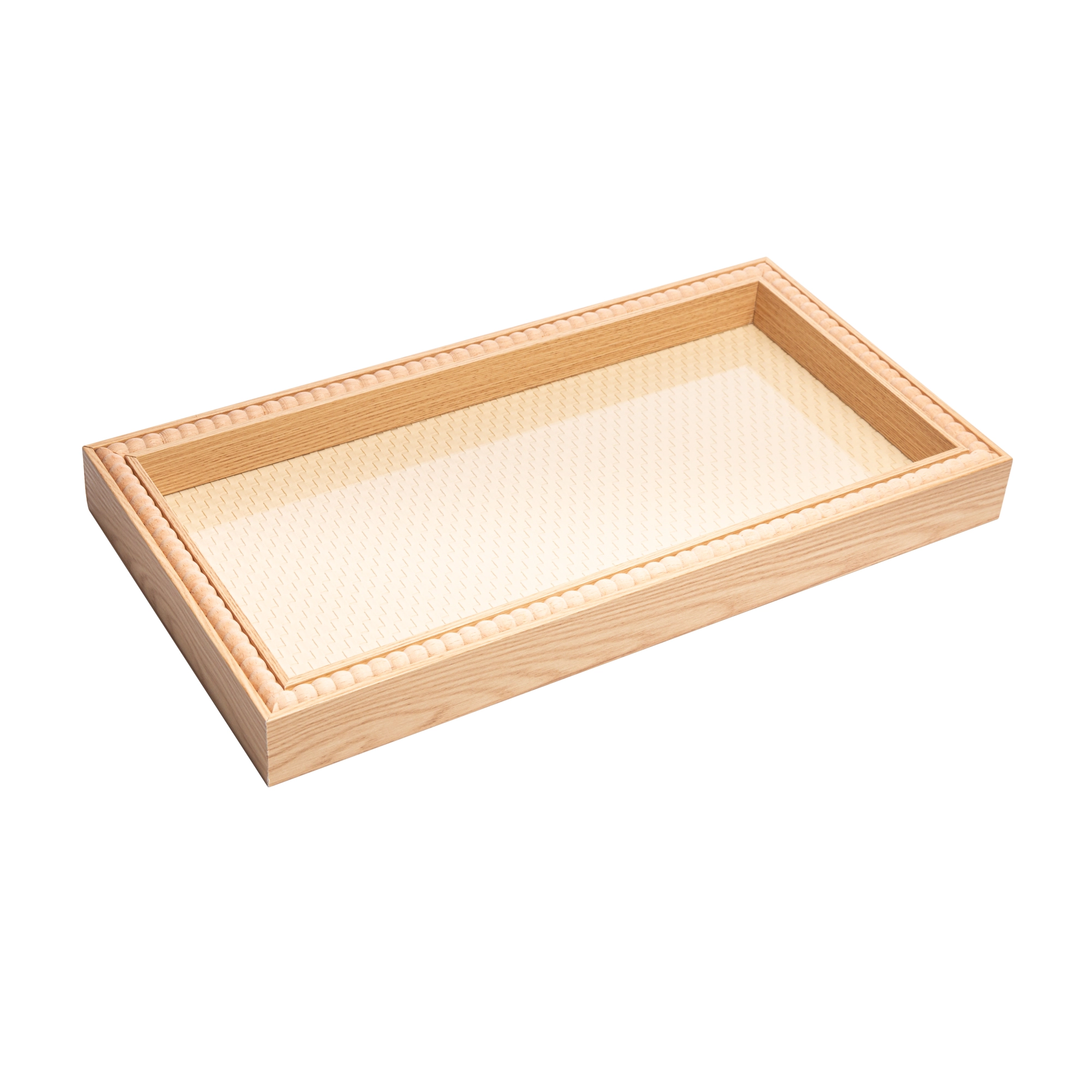 Bandeja De Mdf Balls Natural 42cm X 22cm X 4,5cm
