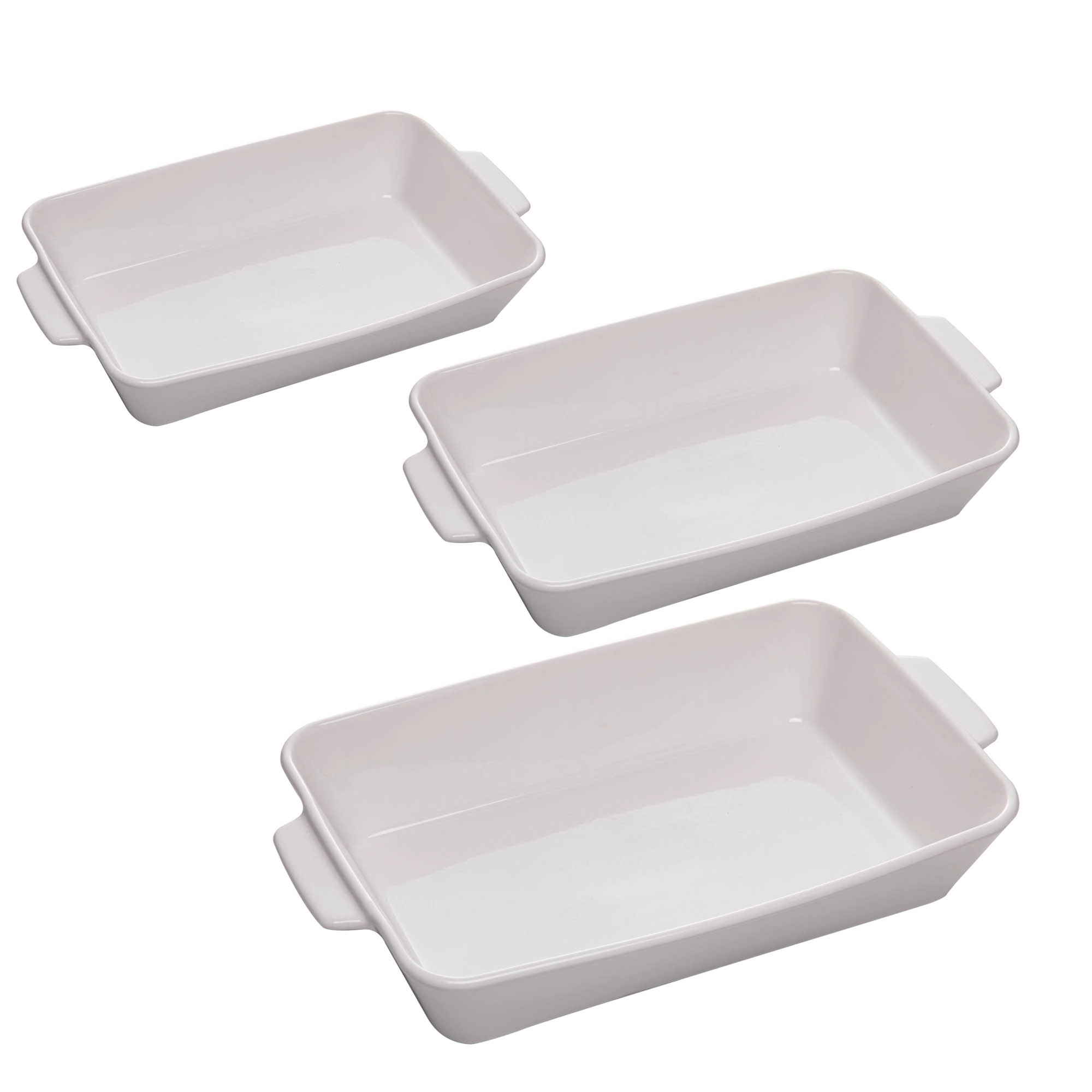 Kit Refratario Porcelana Alca Basic Branco 3pcs 221116 Lyor
