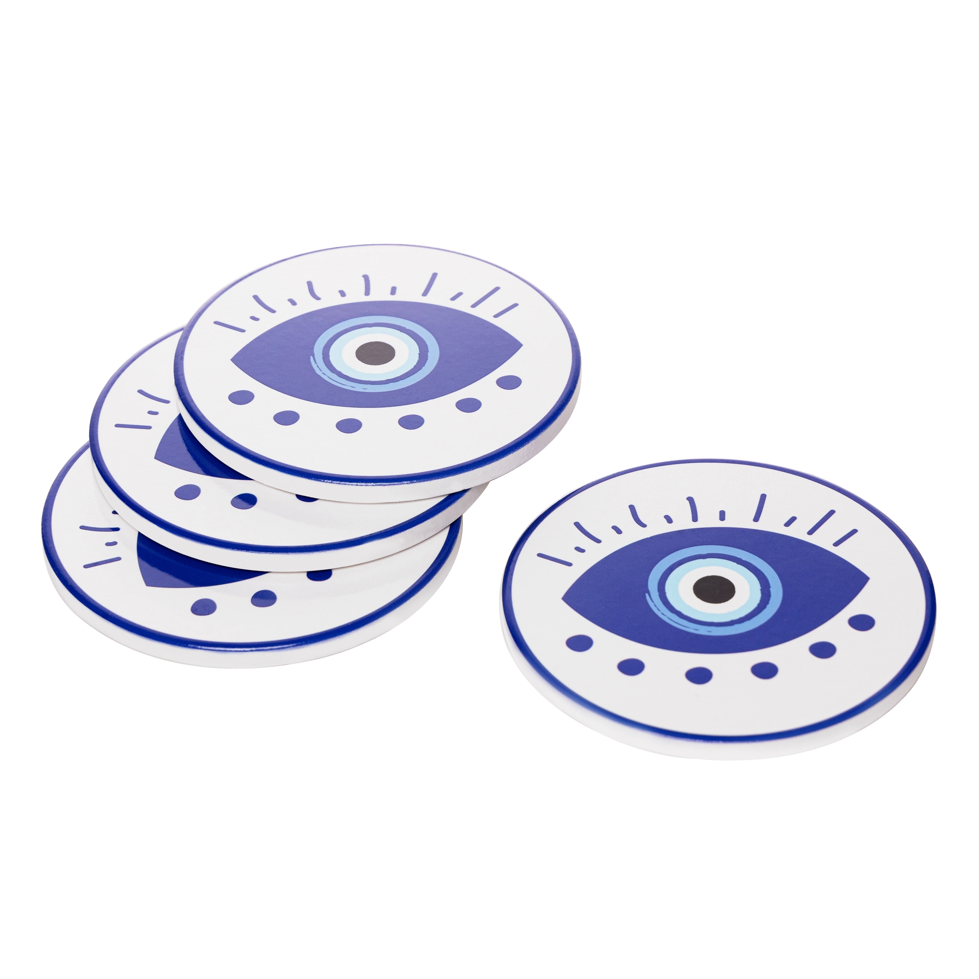 Jogo Porta Copo Greek 4un 10,5x10,5x1cm 221662 Lyor